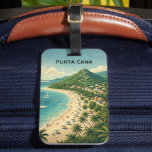 Vintage Punta Cana Dominican Republic Tropical Luggage Tag<br><div class="desc">Escape to the tropics with this stunning vintage-style travel luggage tag of Punta Cana, Dominican Republic. Designed with the nostalgic charm of mid-century tourism art, this piece captures the breathtaking tropical beauty of the Caribbean’s most beloved coastline. The illustration features the world-renowned Playa Bavaro, showcasing its crystal-clear turquoise waters, swaying...</div>