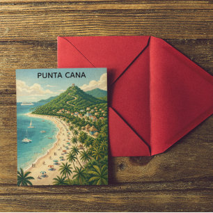 Vintage Punta Cana Dominican Republic Tropical Postcard