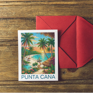 Vintage Punta Cana Dominican Republic Vacation Postcard