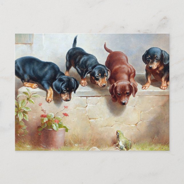 Vintage Pups Postcard (Front)