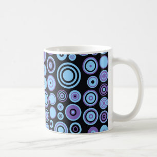 Vintage Purple Blue and Black Fifties Abstract Art Coffee Mug