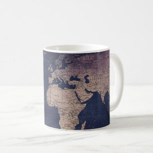 Vintage Purple Celestial World Map (5) Coffee Mug