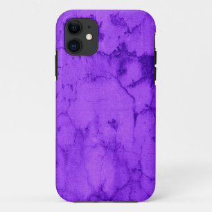 Vintage purple crack wall background graphic iPhone 11 case