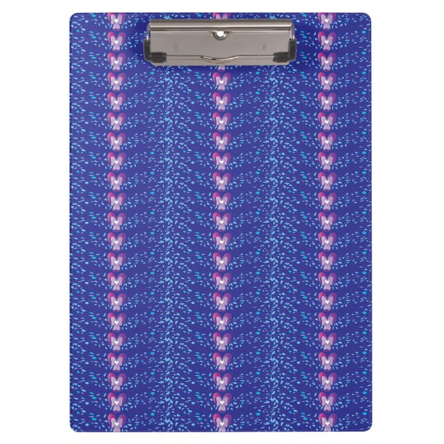 Vintage Purple Floral Violets wallpaper pattern Clipboard (Front)