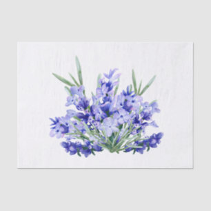 Vintage Purple Flowers Watercolor Tissue Paper