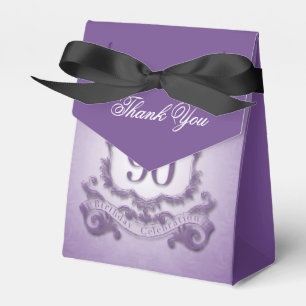 Vintage Purple Frame 90th Birthday Favour Box
