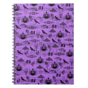 Vintage Purple Halloween Notebook