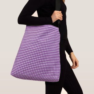 "VINTAGE PURPLE LILAC GINGHAM CHECKS" CROSSBODY BAG