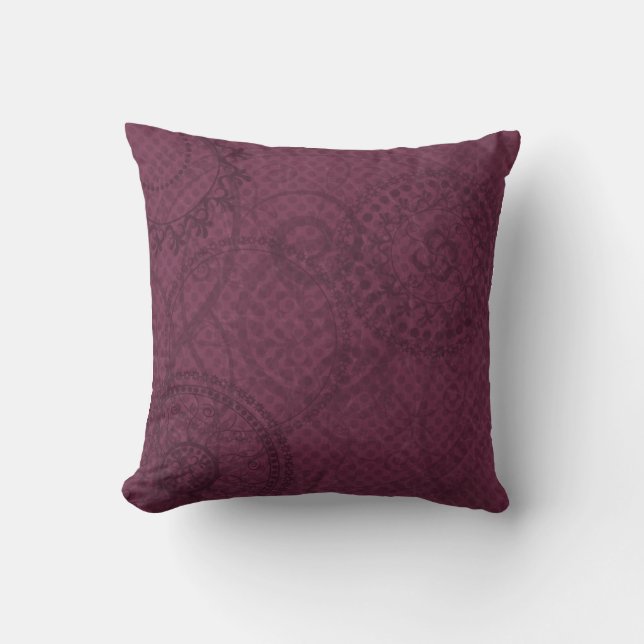 Vintage Purple MOJO Pillow (Front)