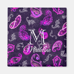 Vintage Purple Paisley Magnet