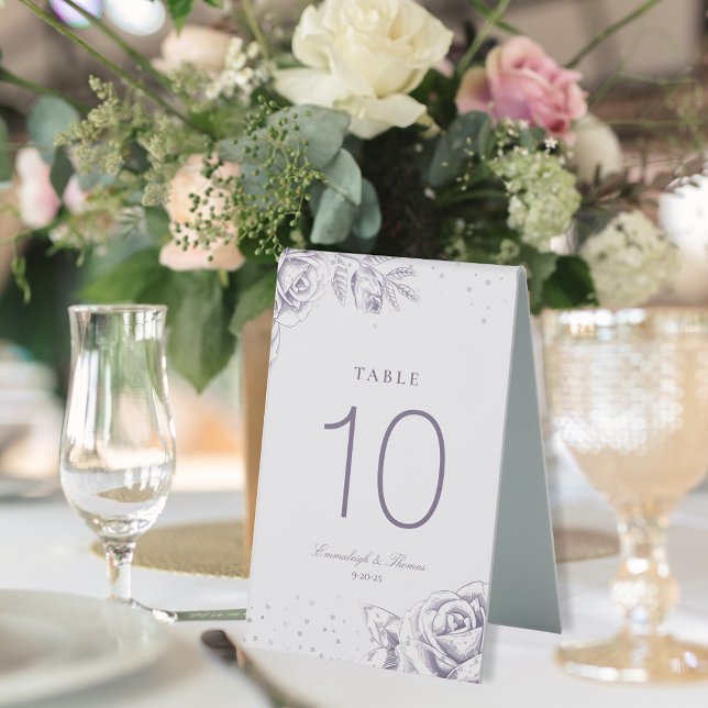 Vintage Purple Rose Glitter Wedding  (Creator Uploaded)