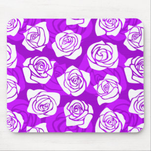 Vintage purple roses Mousepad