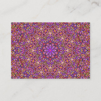 Vintage Purple Tile Pattern Kaleidoscope Business Card