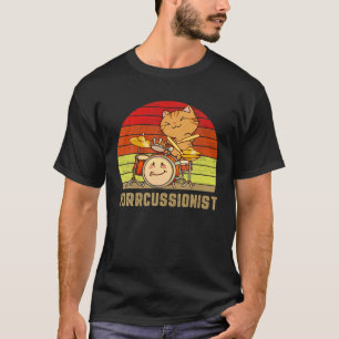 Vintage Purrcussionist Percussion Drumming Drummer T-Shirt