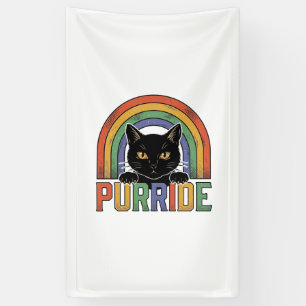Vintage Purride Black Cat Rainbow Shirt Design_1 Banner