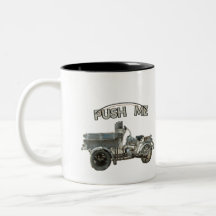 Vintage Push Me Vehicle Two Tone Mug