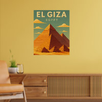 Vintage Pyramids of Giza – Retro Egypt Travel