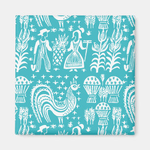 Vintage Pyrex Pattern - Butterprint Amish (White) Magnet