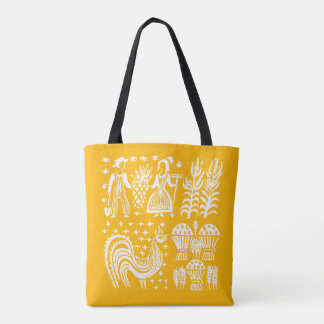 Vintage Pyrex Pattern - Butterprint Orange Tote Bag