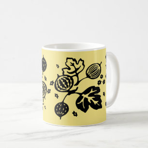 Vintage Pyrex Pattern - Gooseberry Black Coffee Mug
