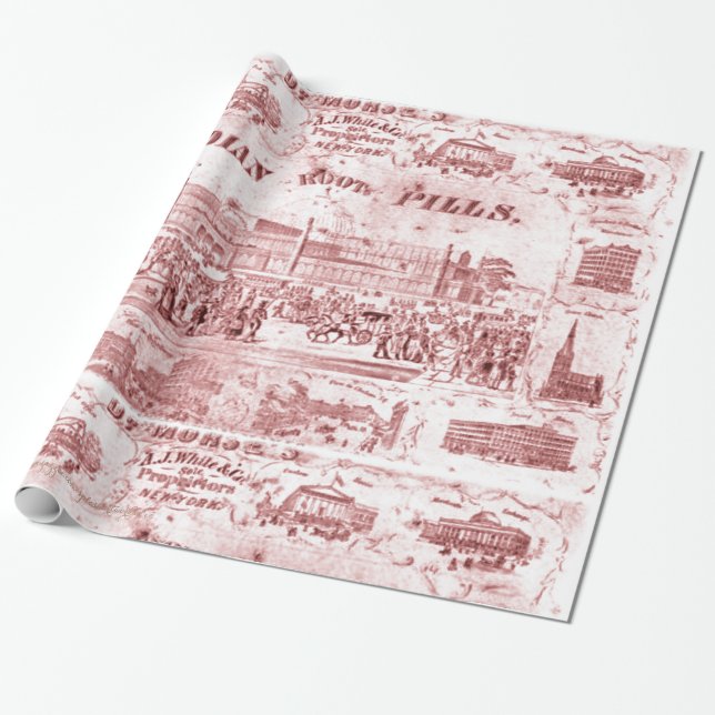 "Vintage-Quackery" Wrapping Paper (Unrolled)