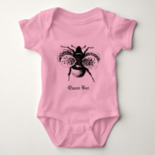 Vintage Queen Bee Baby Bodysuit