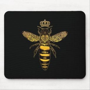 Vintage Queen Bee Earth Day Nature Love Save The B Mouse Pad