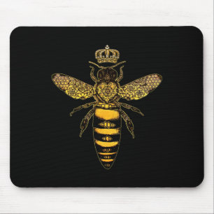 Vintage Queen Bee Earth Day Nature Love Save The B Mouse Pad
