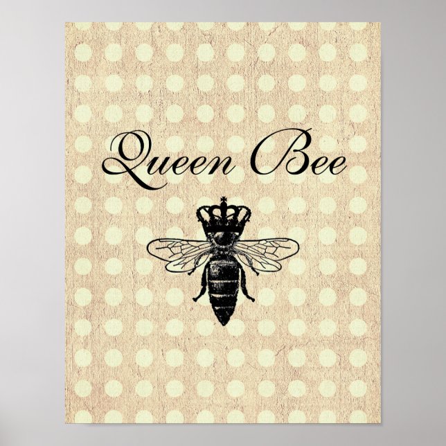 Vintage Queen Bee Poster (Front)