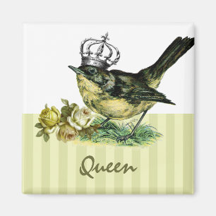 Vintage Queen Bird Valentine's Day Gift Magnet