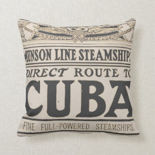 Vintage Queen Of The Antilles Throw Pillow
