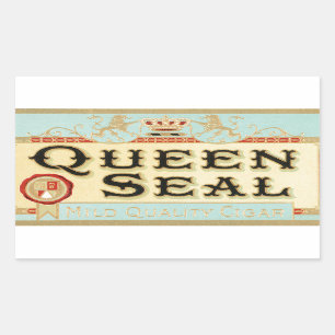 Vintage Queen Seal Cigar Label