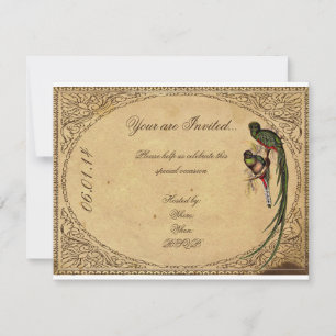 Vintage Quetzal Bird Elegant Party Invitation