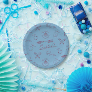 Vintage QUIDDITCH™ Sketch Pattern Paper Plate