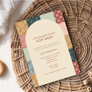 Vintage Quilt Baby Shower Invitation