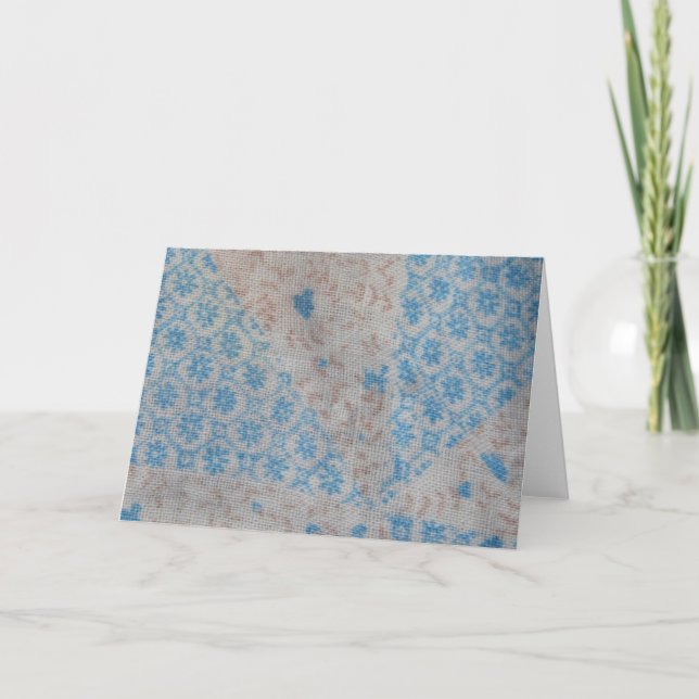 Vintage Quilt Fabric Card (Front)