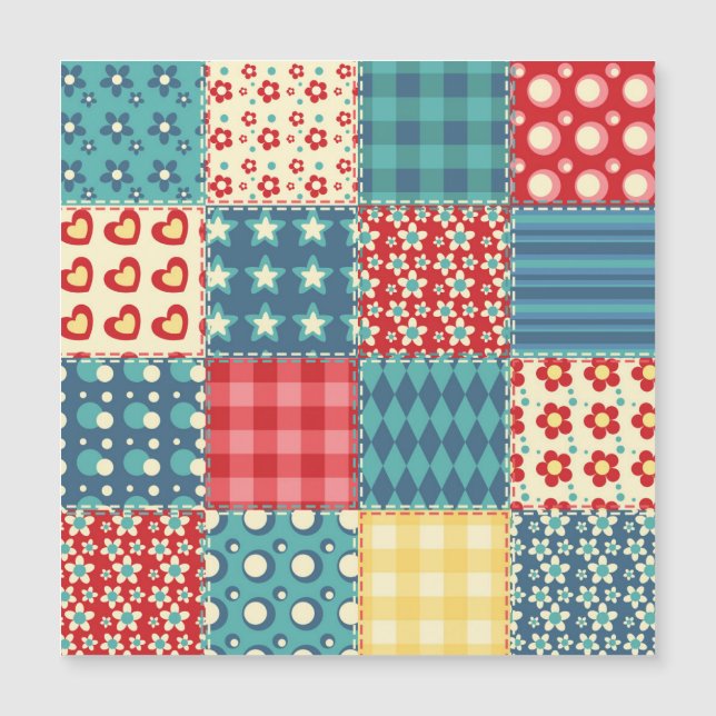 Vintage quilt: patchwork background pattern. (Front)