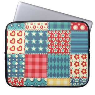 Vintage quilt: patchwork background pattern. laptop sleeve