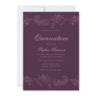 Vintage Quinceanera Dusty Rose Plum Floral Party
