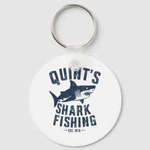 Vintage Quint's Shark Fishing 1975 Retro 1 Key Ring