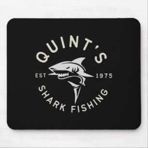 Vintage Quint's Shark Fishing 1975 Retro 2 Mouse Pad