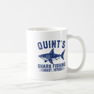 Vintage Quint's Shark Fishing 1975 Retro Fisher Bi Coffee Mug