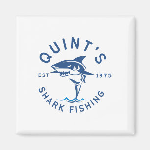 Vintage Quint's Shark Fishing 1975 Retro Magnet