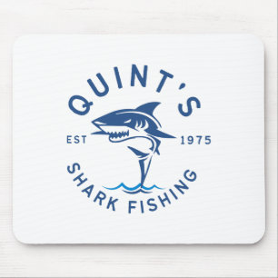 Vintage Quint's Shark Fishing 1975 Retro Mouse Pad