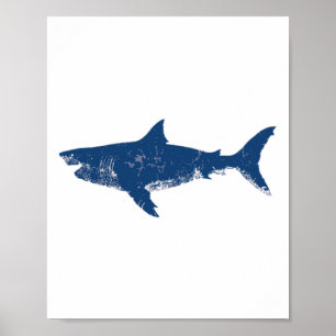 Vintage Quint's Shark Fishing 1975 Retro ( On Ck ) Poster