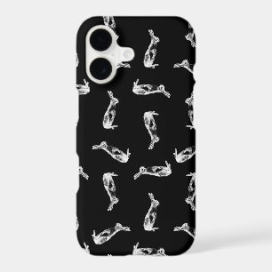 Vintage Rabbit Art Print Pattern Cute Bunny Black