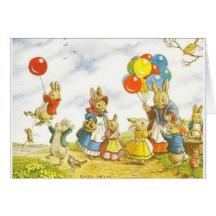 Vintage, Rabbit, Balloon Seller