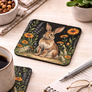 Vintage Rabbit Coaster