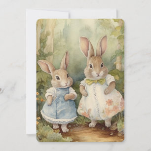 Vintage Rabbit Greeting Card