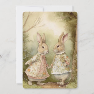 Vintage Rabbit Greeting Card